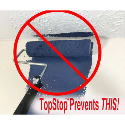 Product video for TopStop Roller Guard branded as Flip N  Roll, showing the tool being used for wall painting.